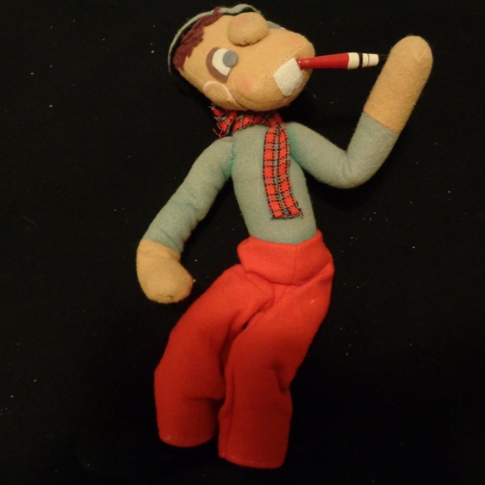 1930s 1940s POPEYE OR BEATNICK OR FRENCH STUFFED DOLL
